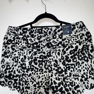 JCREW NEW SCALLOP ANIMAL PRINT SHORTS